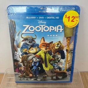 Disney Zootopia Blu-ray DVD Digital HD Combo Pack Animated Family Movie NEW